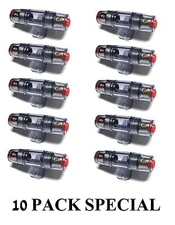 10 Pack Bundle 4, 6, & 8 Gauge AWG AGU Inline Fuse Holder for Amp & Power Wire