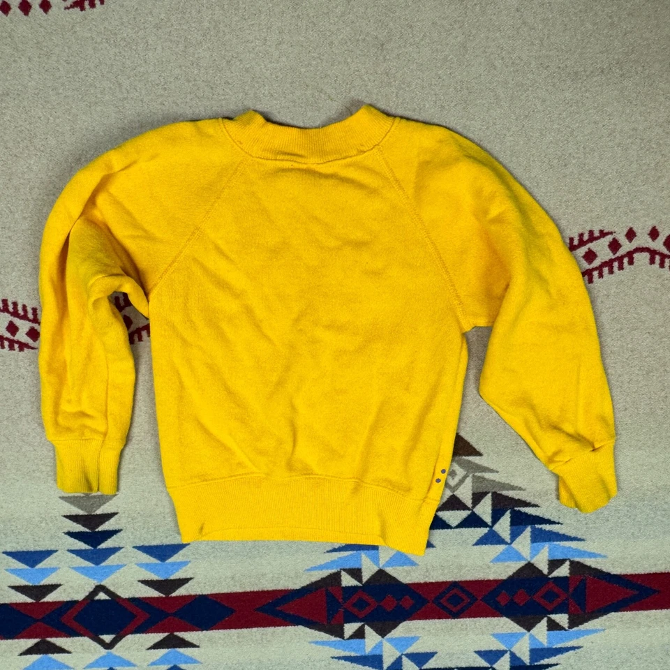 Sudadera vintage para niños Hanes EE. UU. osos de peluche y globos amarillo cuello redondo XS 2-4 Foto 4 de 4