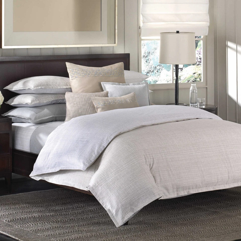 BARBARA BARRY Euro Europeo Almohada Falsa, ENTRELAZADO BANDEAU, Dune, 26", NUEVO  Foto 2 de 3