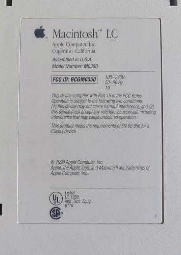 🍎 Apple Macintosh LC M0350 - Empty Computer Case for Vintage Projects - #2 - Picture 9 of 9