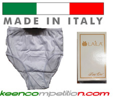 Laila 6 SLIP DONNA ALTO MAXI CULOTTE MUTANDA CLASSICA 100% COTONE MADE IN ITALY