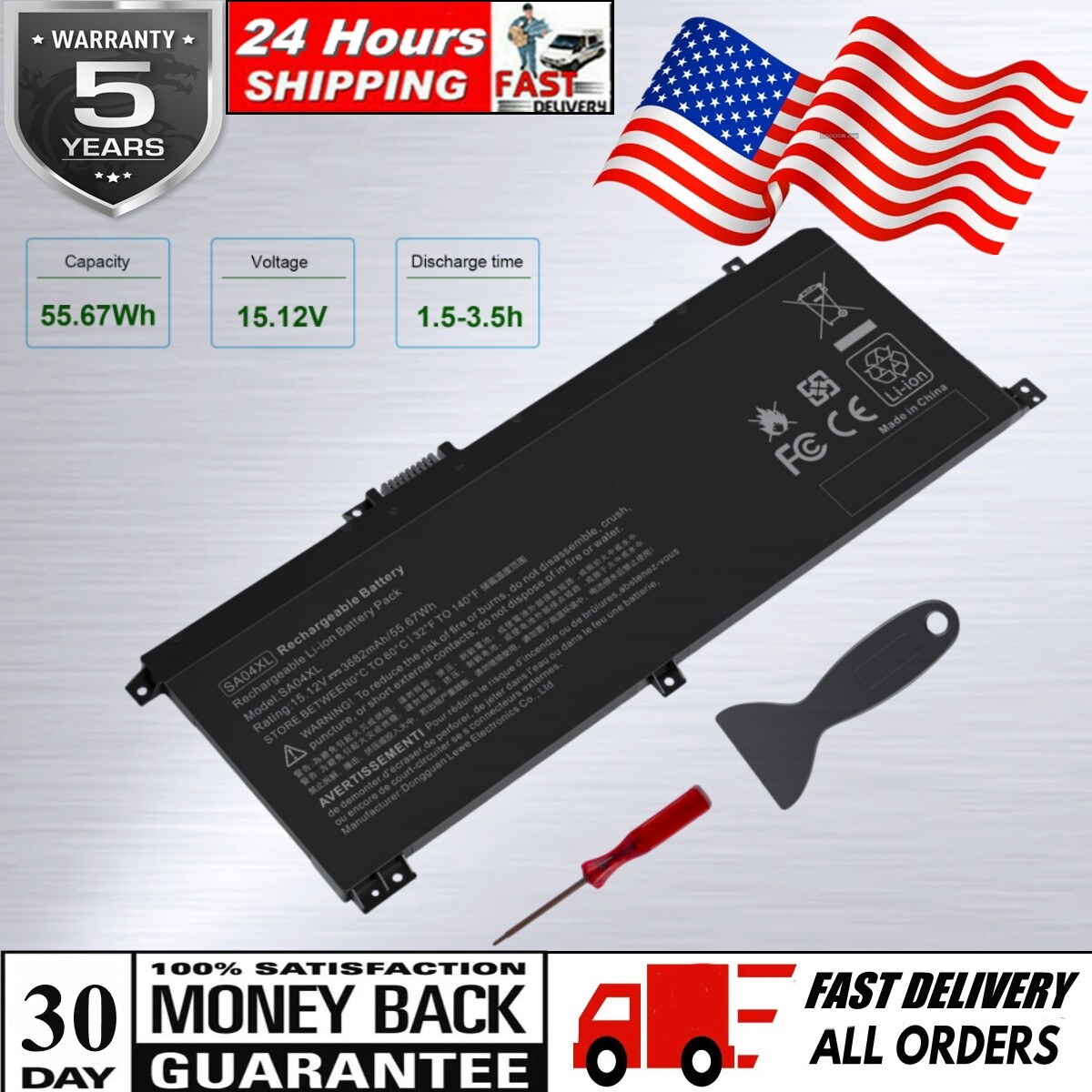 SA04XL Battery For HP Envy X360 15-DR 15-DS 15M-DR 15M-DS 15Z-DS