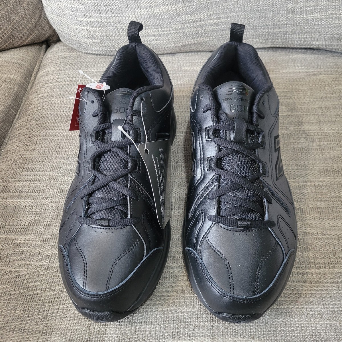 New Balance 608 V5 Slip Resistant Work Shoe Black WX608AB5 Mens 7.5 Women 9 Wide MX608v5 Slip Resistant - New Balance main image 2