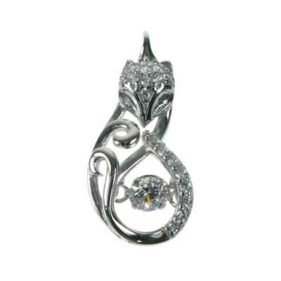 Anhänger von Zilver Schmuck Tanzender Stein Katze 925 Silber