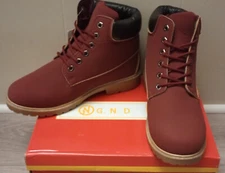 Golden Road Women’s Lightweight Ankle Work Boots Color: Wine Size 9 NEW With Tag