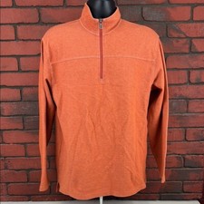 Orvis Orange Quarter-Zip Men's Long Sleeve Shirt Medium