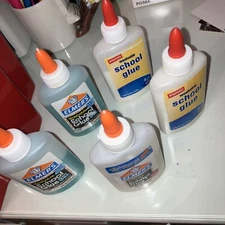 Children’s 5 Bottles Of Elmer’s & Staples Washable, 4 FL OZ, School Glue