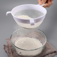 Plastic Soy Milk Filter Fine Mesh With Handle Colander Handheld Flour Sieve Juic