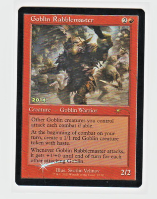 Magic the Gathering ~ 1x Goblin Rabblemaster  ~ 30th Anniversary Foil ~ M/NM
