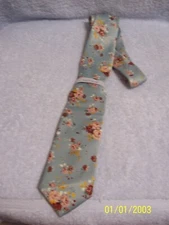Men's Floral Neck Tie Perry Ellis Portfolio 3" At Widest New
