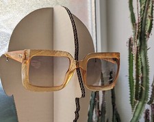 Christian Dior By Optyl Luxury Vintage 70S Women's Sunglasses 2493 31 Gold Honey