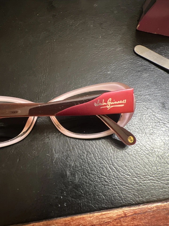 GAFAS DE SOL LULU GUINNESS Glamour Niña L413 Rojo Marrón Ojo de Gato Foto 4 de 4