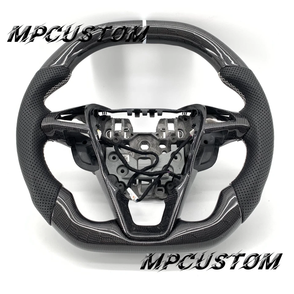 Volante de fibra de carbono apto para Ford Fusion Edge 2013 2014 2015 2016-2020 Foto 2 de 4