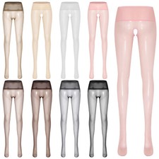 Women Sheer Stockings High Waist No Crotch Seamless Stockings Fun Underwear