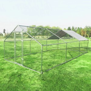 Details About Large Walk In Chicken Coop Run House Shade Cage 10x20 With Roof Cover Backyard