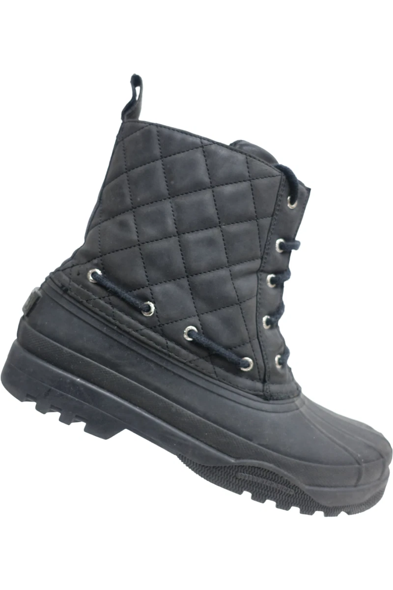 SPERRY TOP SIDER Gosling Insulated Black 10 Women Rubber Duck Boots