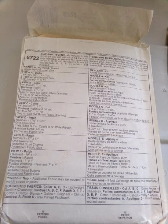 2 craft patterns Hats Scarves Appliques Butterick 6722 6612 McCalls - Image 3 of 4