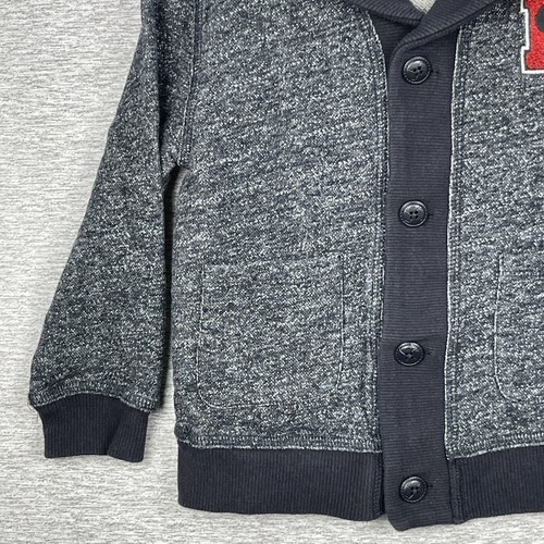 Mickey Mouse 5T Cardigan Blue Sweater Button Front Varsity College DISNEY - Picture 4 of 11