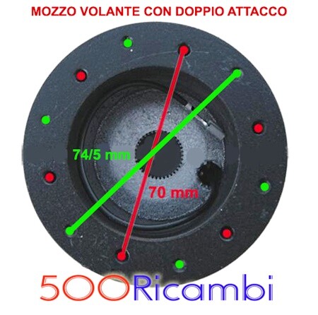 FIAT 124 128S 850 1100 1500 MOZZO ADATTATORE LUISI PER VOLANTE SPORTIVO - Foto 2 di 2