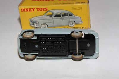 Dinky Toys 24X Ford Vedette 54 Gris Métal - Miniature 1/43 Made In France