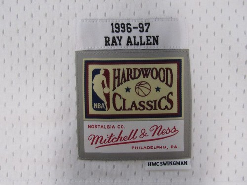 New 1996-97 Ray Allen #34 Bucks Mens Mitchell & Ness Swingman Jersey $130 - Picture 6 of 12