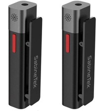 SmartMike Rechargeable Bluetooth Hands-Free Clip-on Lavalier Lapel Mic 1 pair 