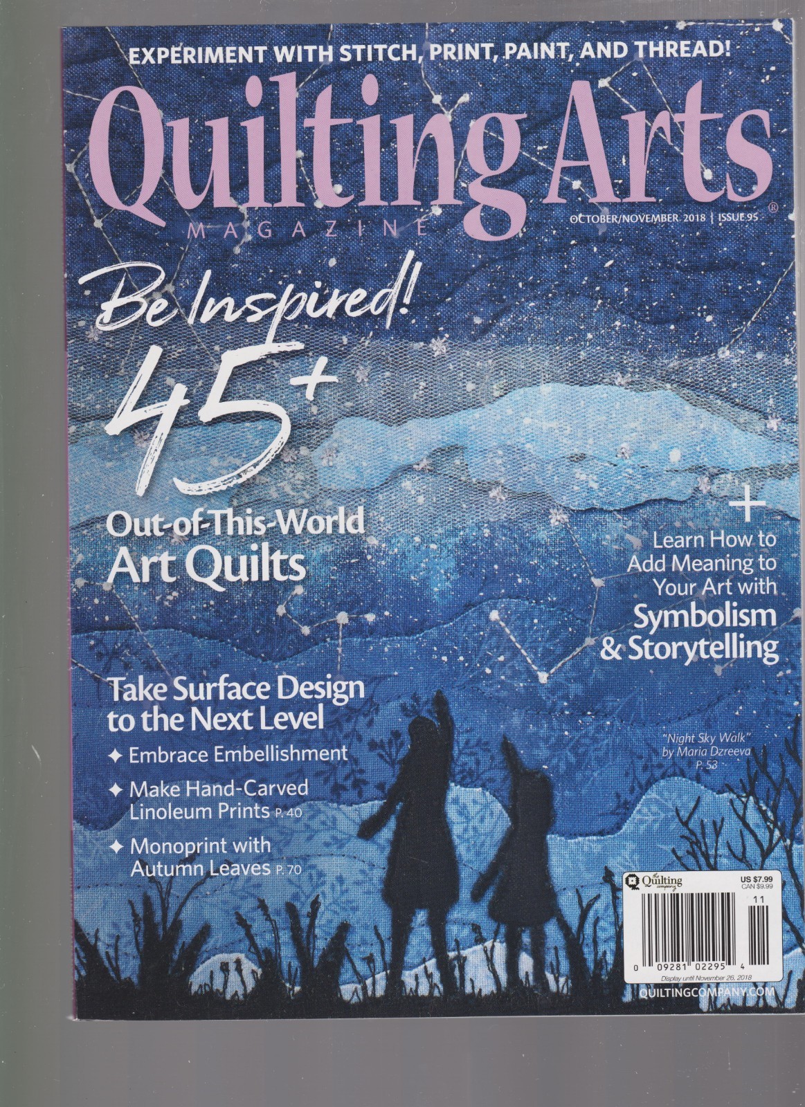 QUILTING ARTS MAGAZINE 95 OCT/NOV 2018. eBay