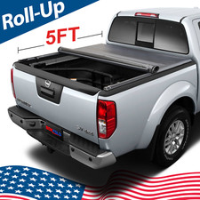 Soft Roll-Up Bed Cover Tonneau Cover for 2005-2024 Nissan Frontier 5FT Truck Bed