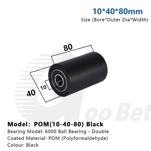 Plastic Roller Two Bearing Coated POM / PP Guiding Wheel Flat Belt Idler Various - Picture 59 of 100