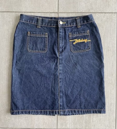 Billabong Denim Skirt Size 10 Western Festival Women’s Y2K Vintage Embroidered