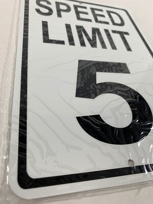 Speed Limit 5 Mini Metal Street Sign 6”x9” (NEW) | eBay