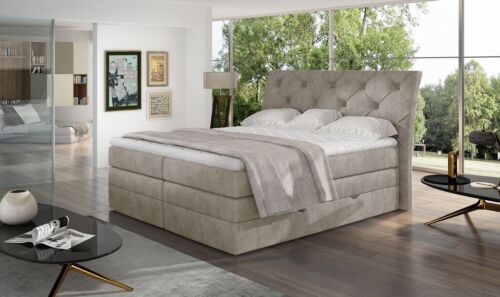 Luxus Schlafzimmer Bett Polster Chesterfield Boxspring Luxus Doppel Hotel Betten - Bild 1 von 12