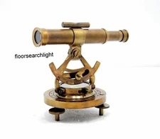 Vintage Compass Survey Instrument Brass Theodolite Alidade Transit Telescope 