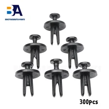 300X Black Set Plastic Rivets Fastener Fender Bumper Push Clips for 87-21 Dodge