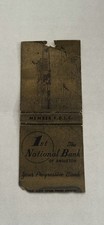 First National Bank Angleton Texas Vintage Matchbook Cubierta 12