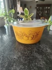 Pyrex Vintage Old Orchard Fruit Casserole Dish, 1Qt with Lid