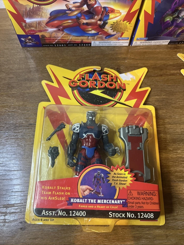 Playmates Flash Gordon Kobalt Rebel Airbike Mings Jaws Throne 1996 lote de 4 nuevas Foto 2 de 4