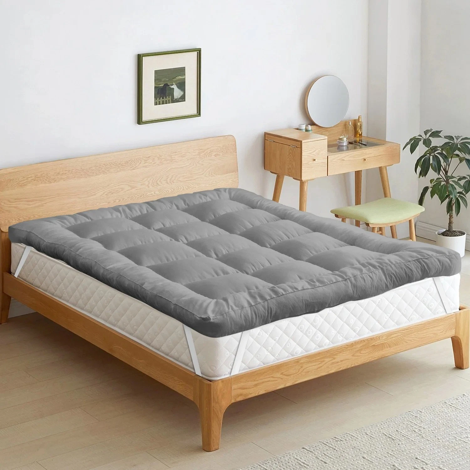 150 CM Queen Mattress Topper Thick Soft Cotton Bed Pad 3D Fiber Floor Tatami