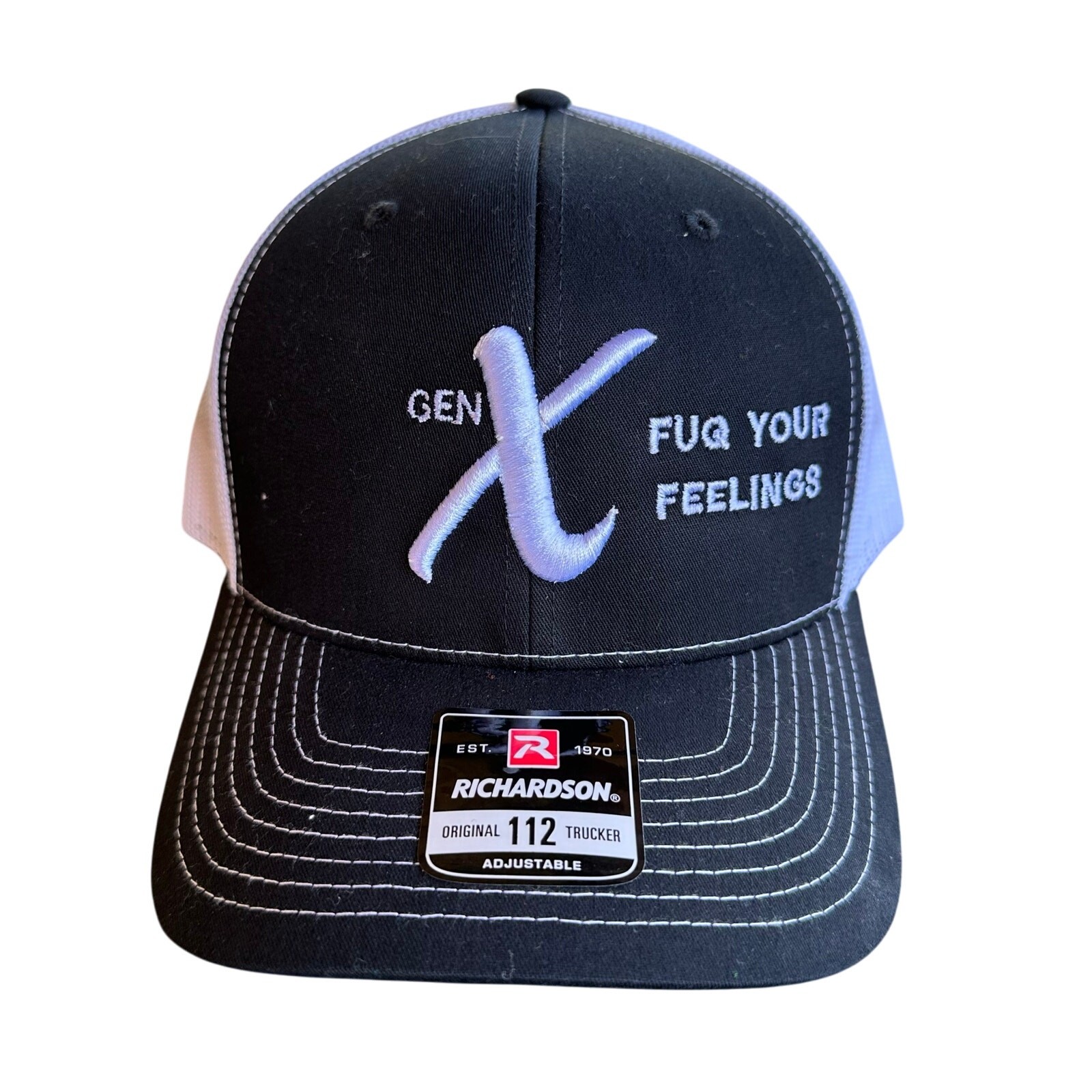 Fuq Your Feelings Flat Bill Richardson Mesh Cap