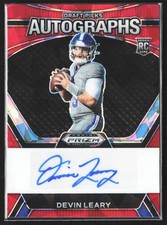 2024 Panini Prizm Draft Picks #DPA-DLY Devin Leary Draft Autographs Red Ice