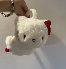 Hello Kitty Faux Fur Ear Muffs White/Red Bow One Size Women Winter