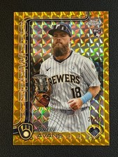 Drew Avans 2025 Topps Chrome Rookie Gold Geometric Refractor /50 Brewers 