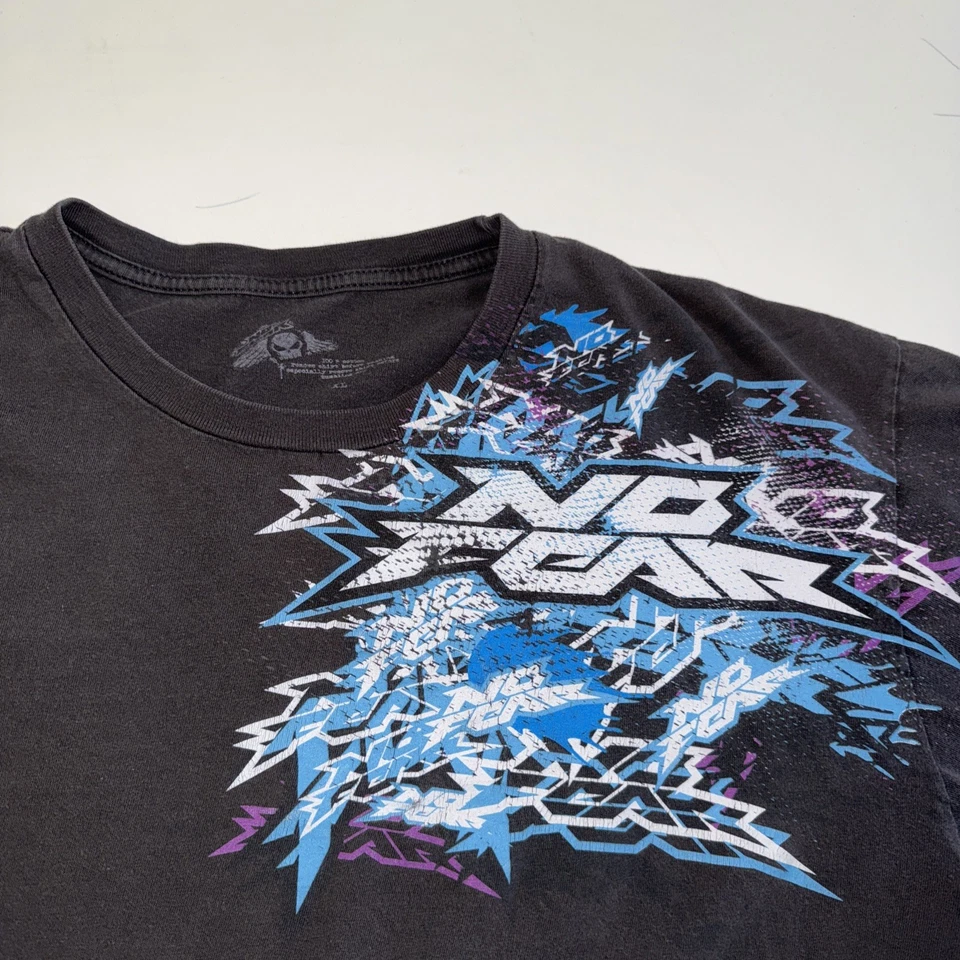 Camiseta No Fear Adulto XL Gris Oscuro Manga Corta Y2K Foto 3 de 4