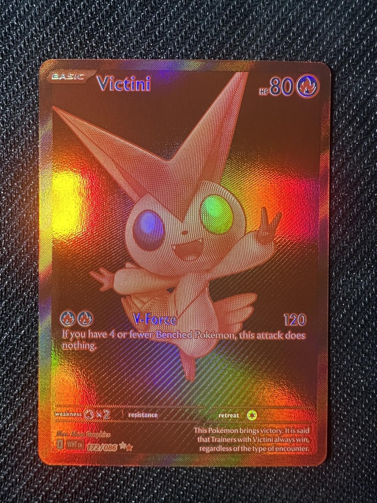 Pokemon TCG - Victini - 172/086 - White Flare - Near Mint Condition - EN