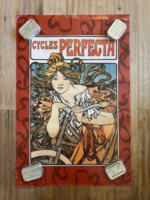 VINTAGE ALPHONSE MUCHA CYCLES PERFECTA 1897 ART NOUVEAU POSTER PRINT