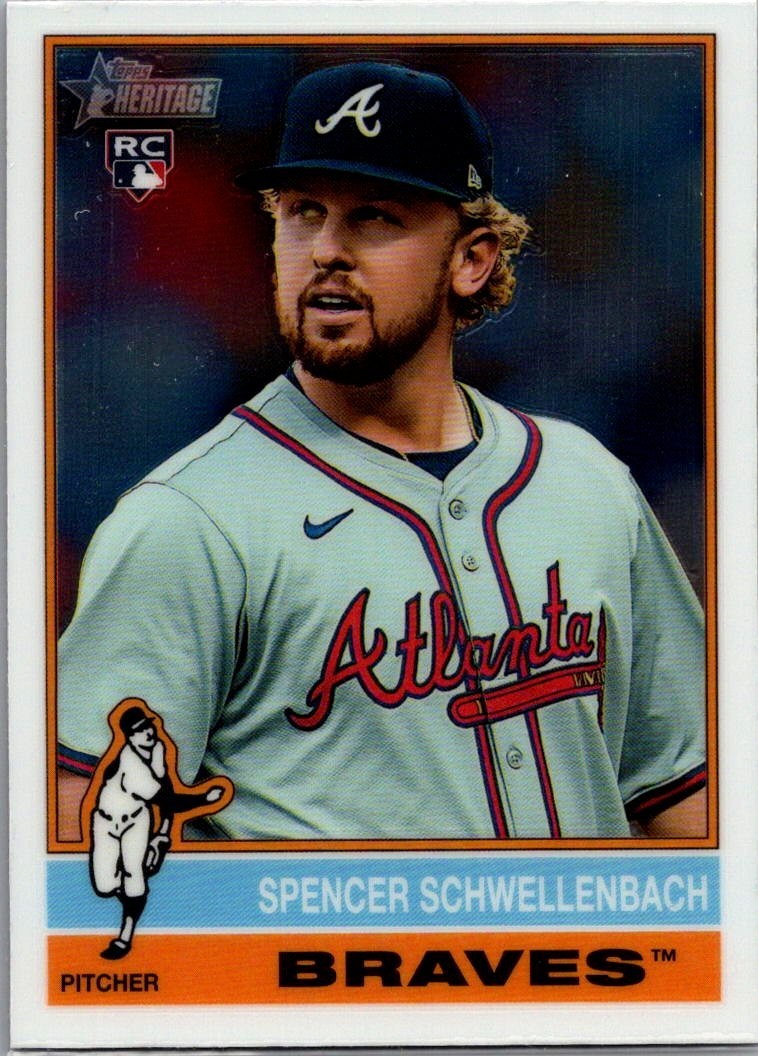 2025 Topps Heritage Chrome #58 Spencer Schwellenbach Atlanta Braves