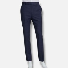 Calvin Klein Men's Blue Slim-Fit Wool-Blend Stretch Suit pants Size 34W 30L