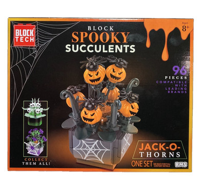 Block Tech Building Set JACK-O-THORNS Spooky Succulent Halloween Decor 96 Pieces