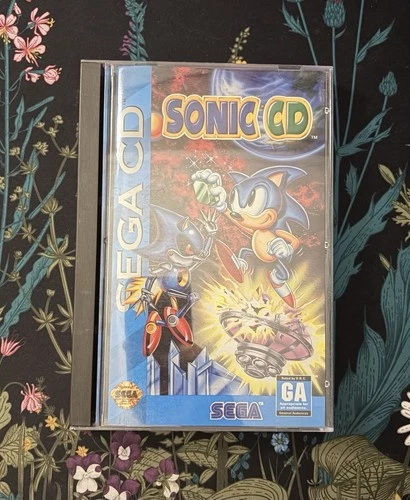Sonic CD (Sega CD 1993) Complete In Box with Game and Manual Cib Tested