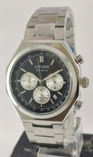 Citizen Chronograph Quartz Black Dial 'Date' All Working Men Wristwatch